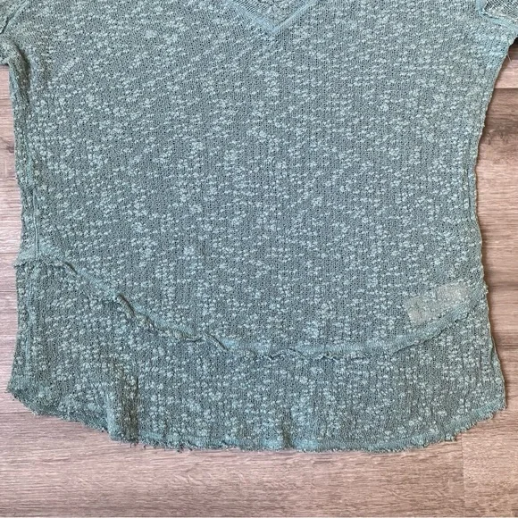 Free People Ocean Air Hacci Tunic Knit Sweater Top Seafoam Moss Small - Picture 6 of 14